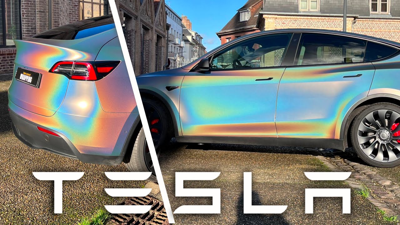 Covering Tesla Model Y : Psychédélique 🔥
