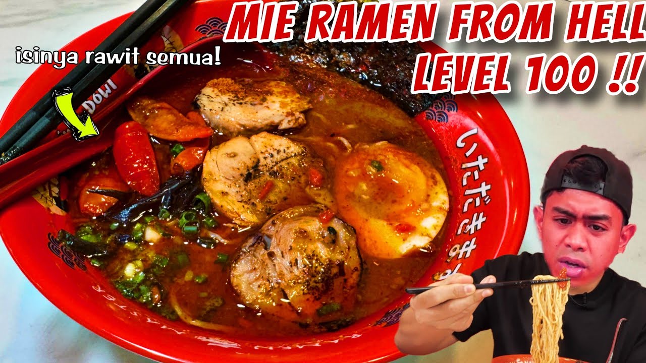 MUKBANG MIE RAMEN FULL CABE RAWIT LEVEL 100 !!
