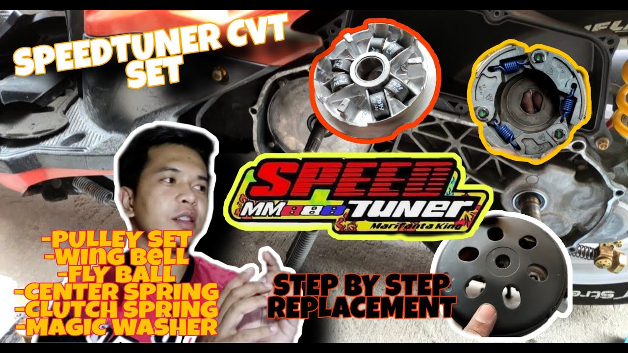 SPEEDTUNER PULLEY SET/ STEP BY STEP INSTALLATION | PANGGILID | WINGBELL/FLYBALL CENTER/CLUTCH SPRING