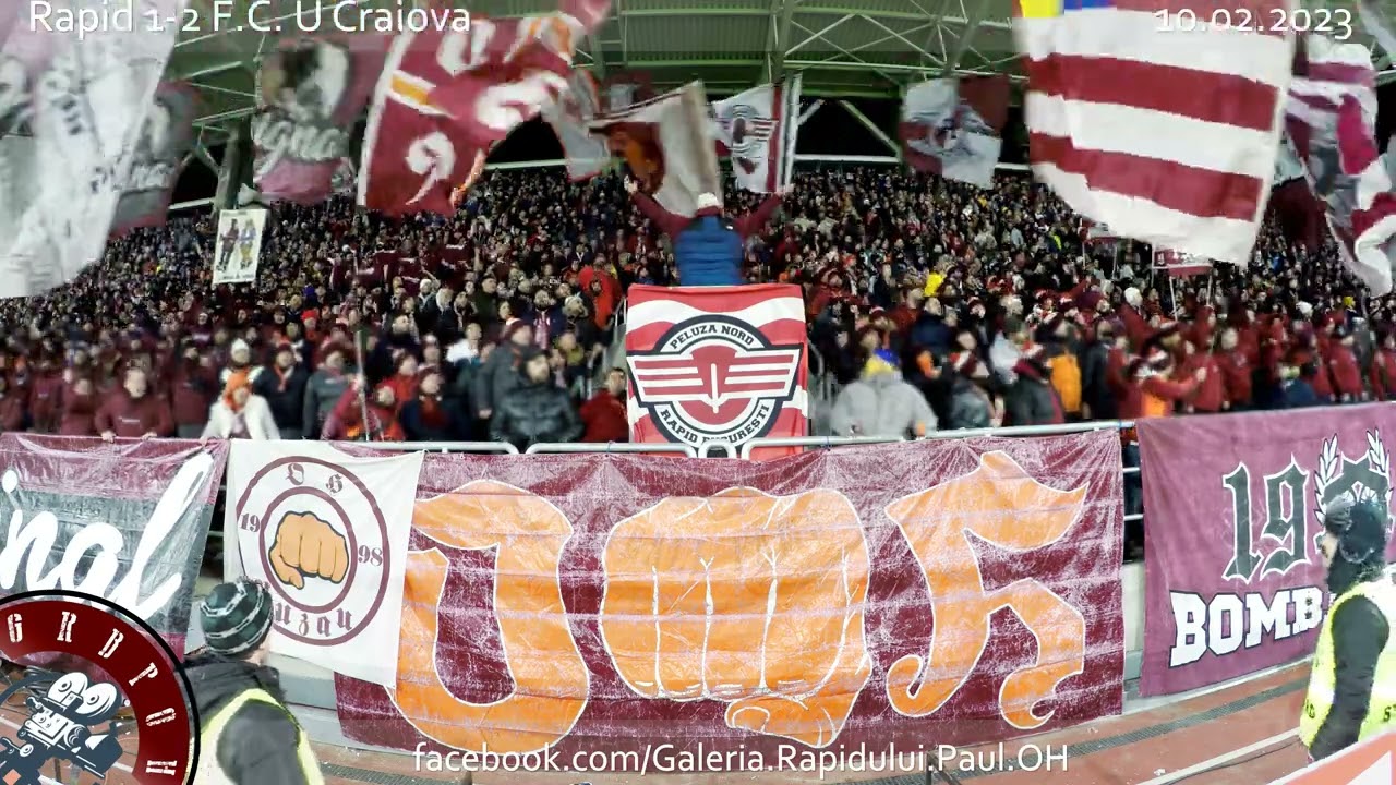 Cel mai tare ''De c&acirc;nd am venit prima oară pe Giulești'' @ Rapid - F.C. U Craiova (1-2) 10.02.2023