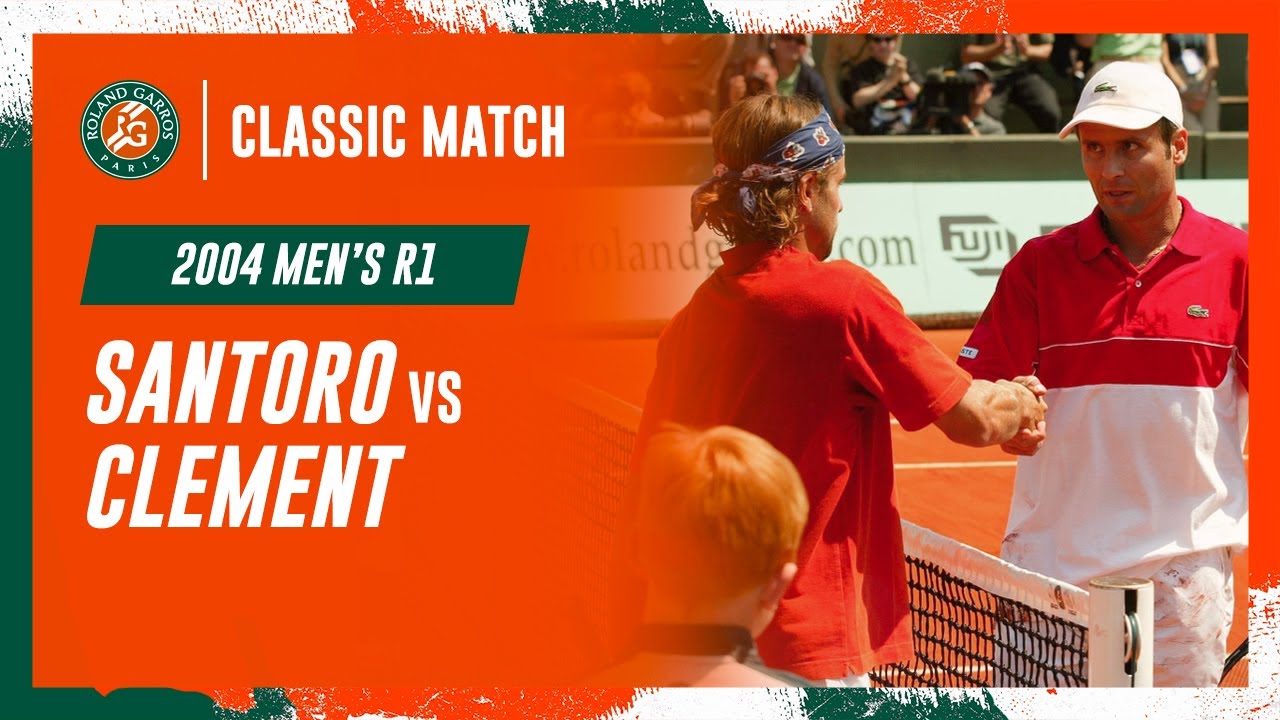 Clement vs Santoro 2004 Men's round 1 | Roland-Garros Classic Match