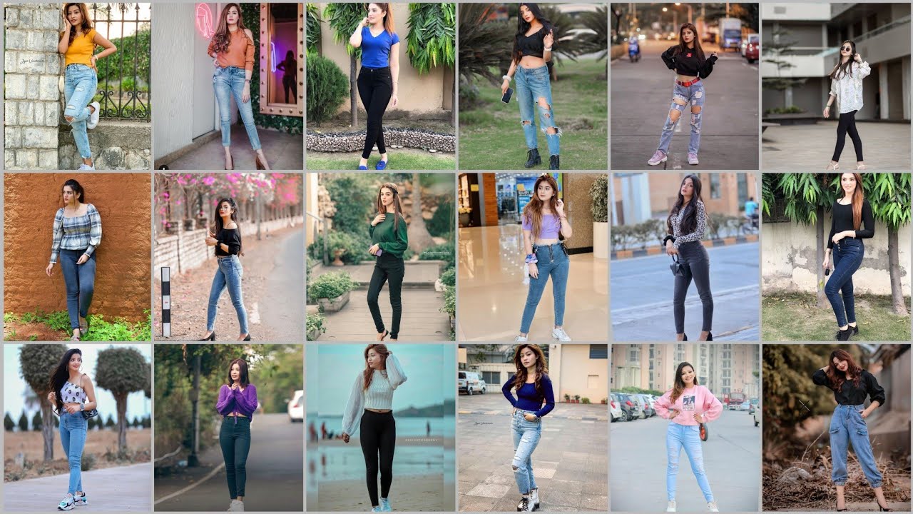 New Pose Ideas|Girls Jeans Top Poses|Girls Photo Poses Ideas|Jeans Photography For Girls|Jeans Top