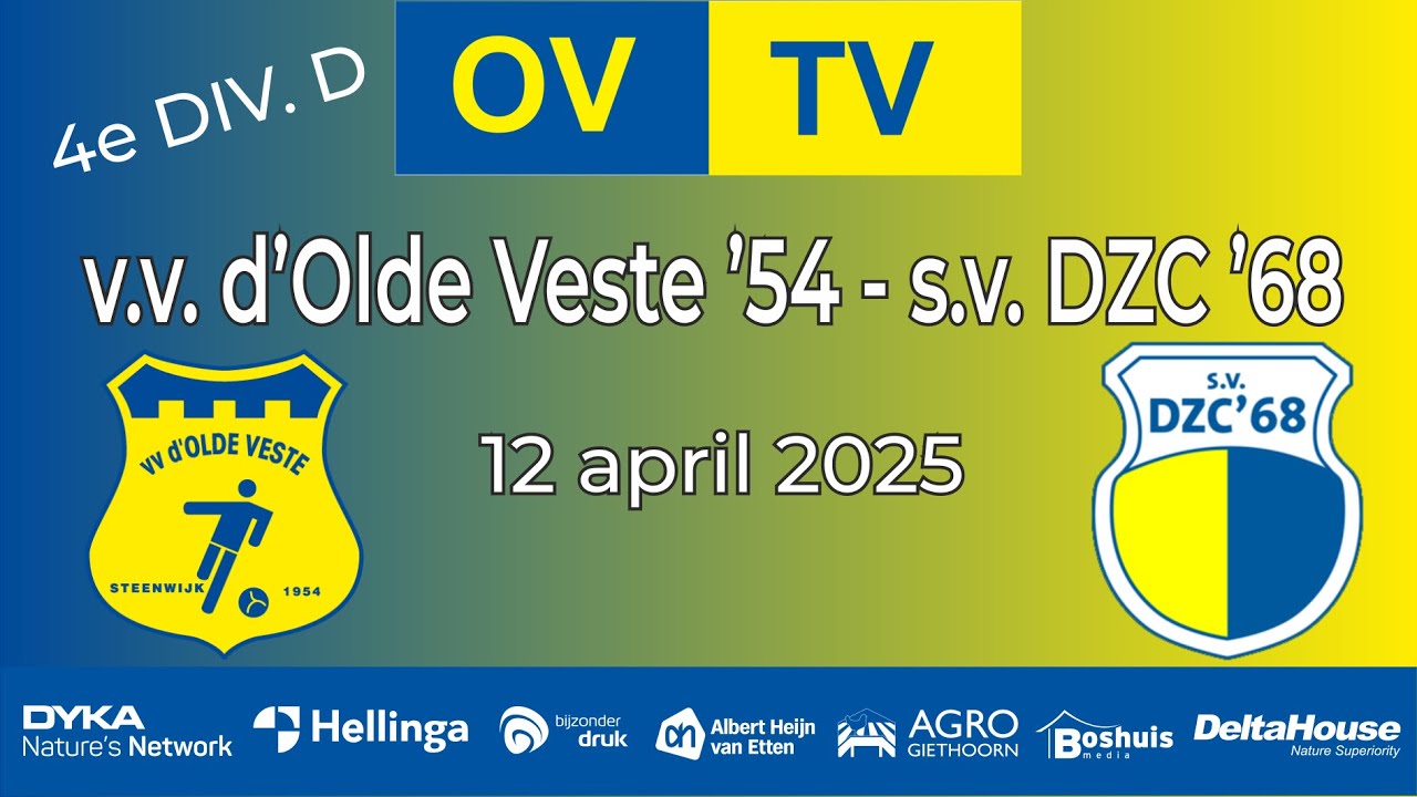 OV-TV | Samenvatting | v.v. d'Olde Veste '54 - s.v. DZC '68 | 12-04-2025 | 4e Div. D