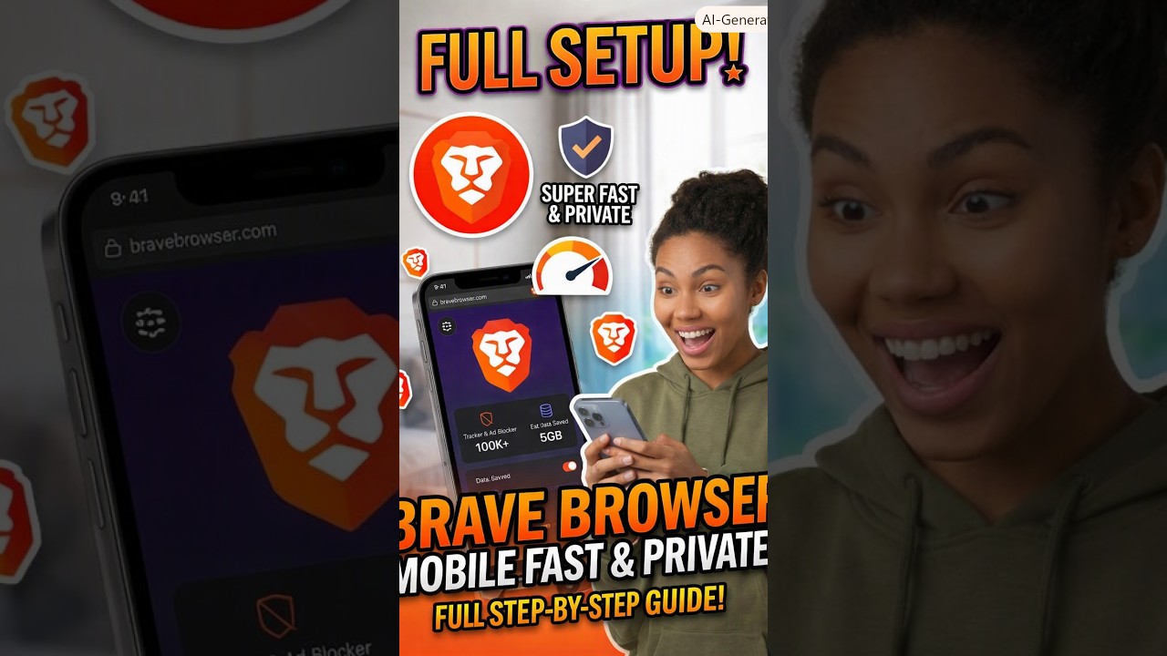 Brave Browser Full Setup on Mobile  Super Fast & Private!