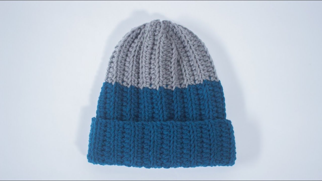 IDN | DIY Tutorial Crochet Rajut Topi Beanie Dua Warna Cepat Mudah Simpel | Gampang untuk Pemula
