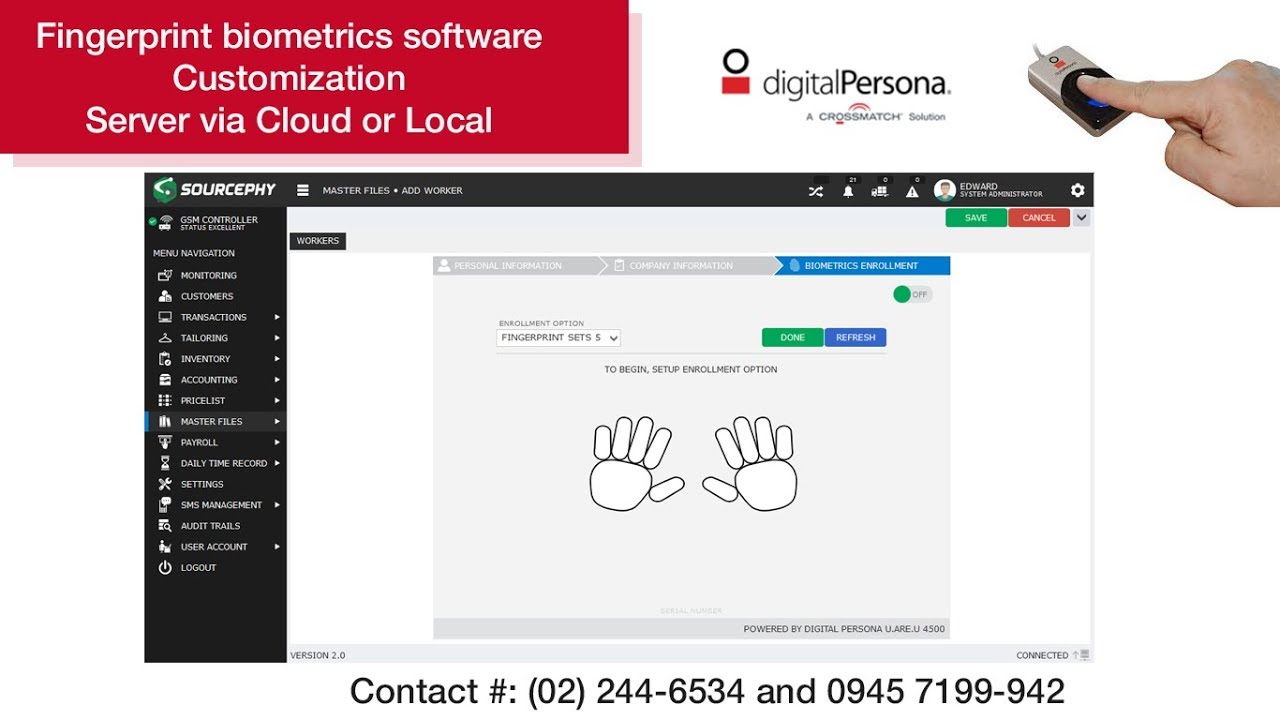 C# Digital Persona 4500 Desktop Application