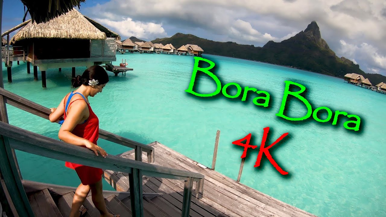 Bora Bora, French Polynesia 4k: InterContinental Bora Bora Resort Thalasso Spa