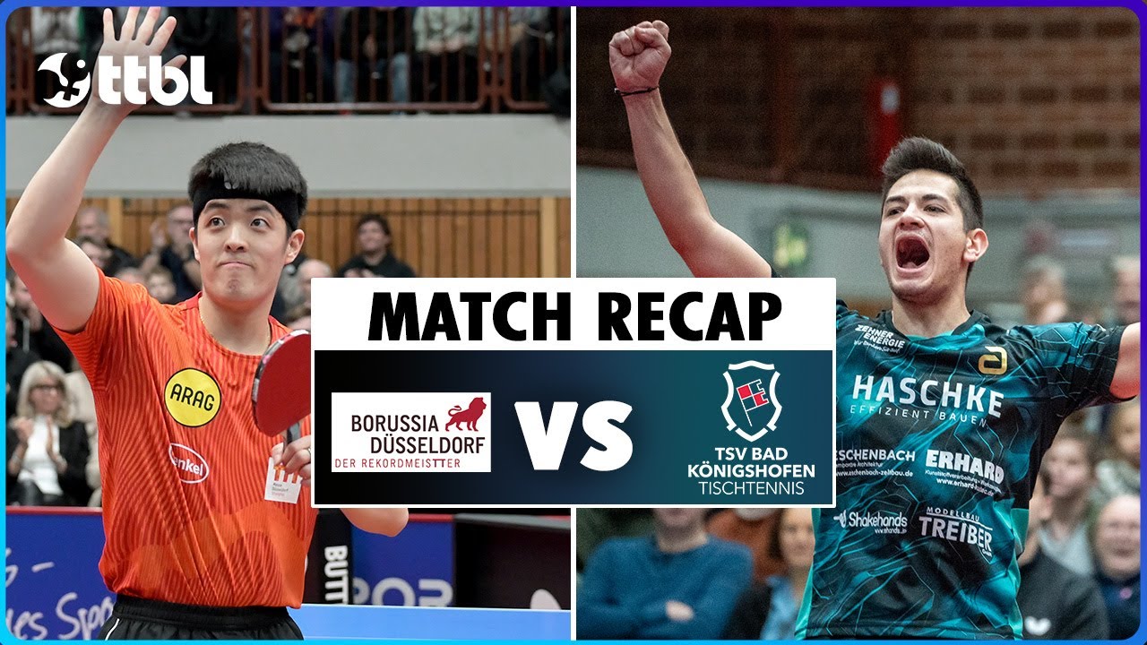 DÜSSELDORF vs. BAD KÖNIGSHOFEN (Tischtennis Bundesliga Recap) | 2024 Matchday 10