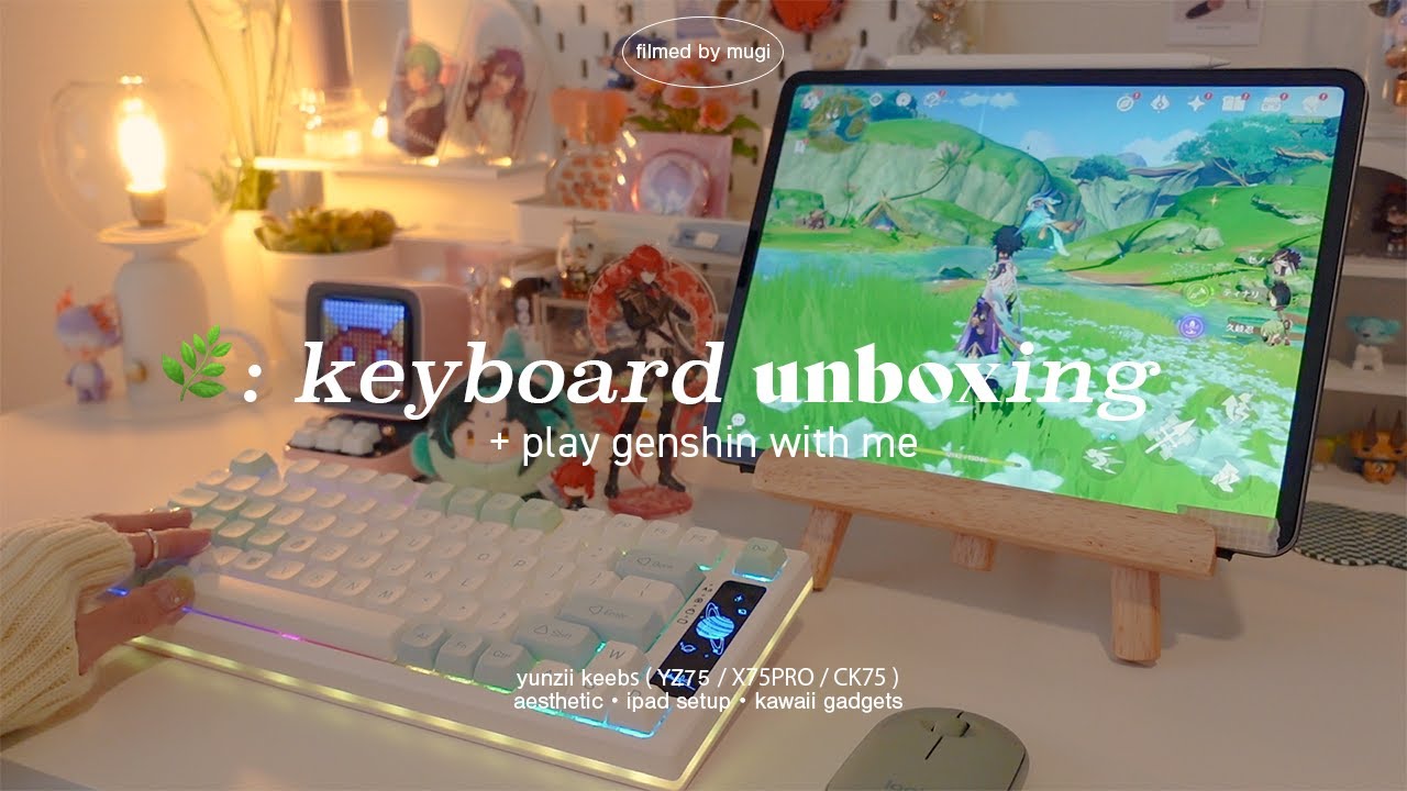 可愛すぎるゲーミングキーボード開封＆原神プレイ 🌿🔋┊yunzii YZ75/X75PRO/CoolkillerCK75 unboxing,play genshin with me etc. (ENG