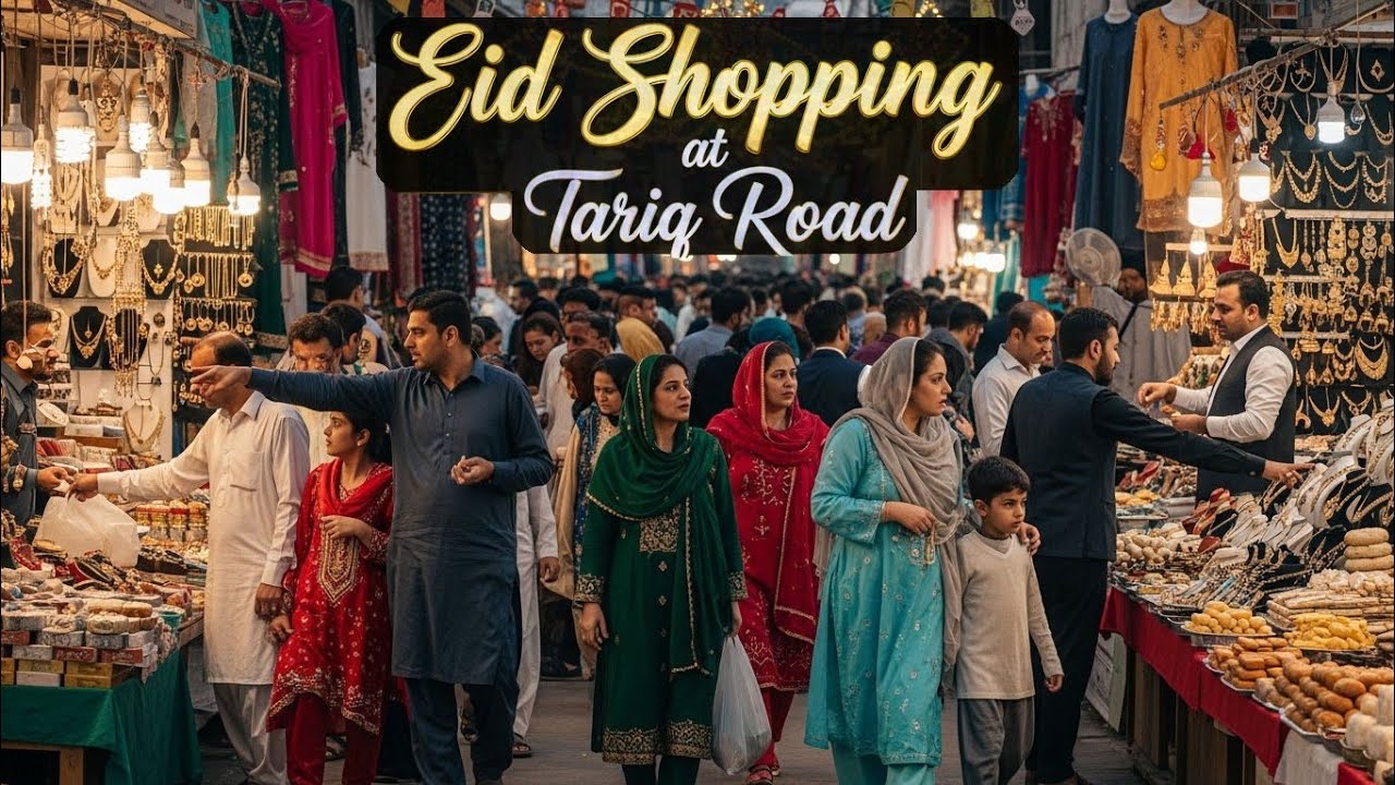 Eid Shopping at Tariq Road - Sehri Time Karachi - Ramzan Night.