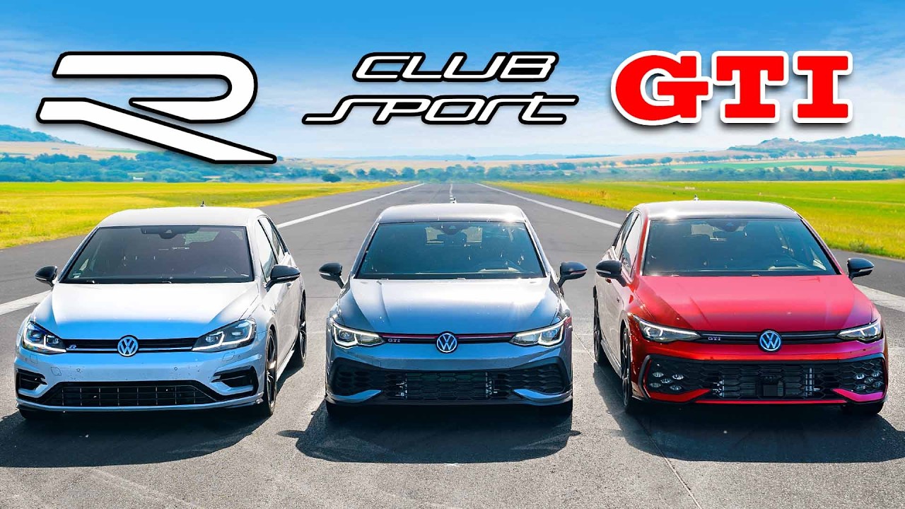 Nuevo Golf GTI vs Viejo Golf R vs Clubsport: ARRANCONES