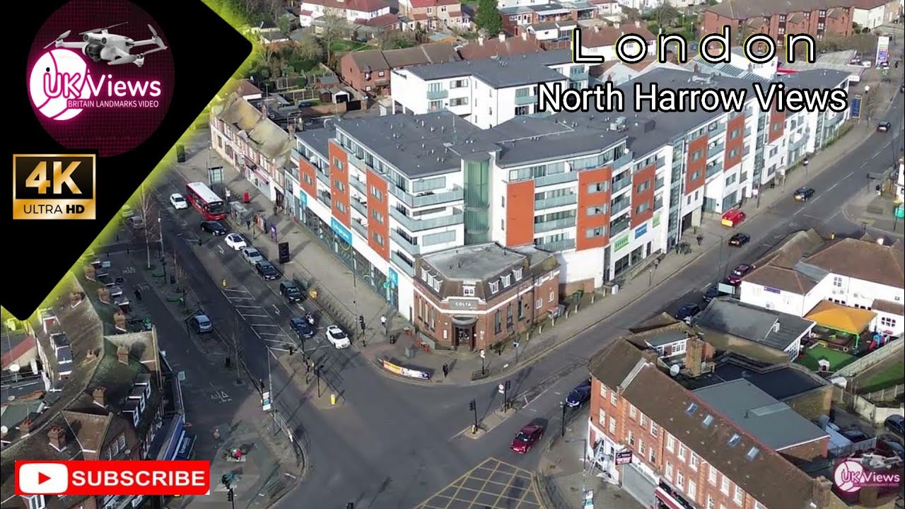 Stunning north harrow view | Drone Aerial Relaxation 4K UHD Film by UK Views | England 🇬🇧