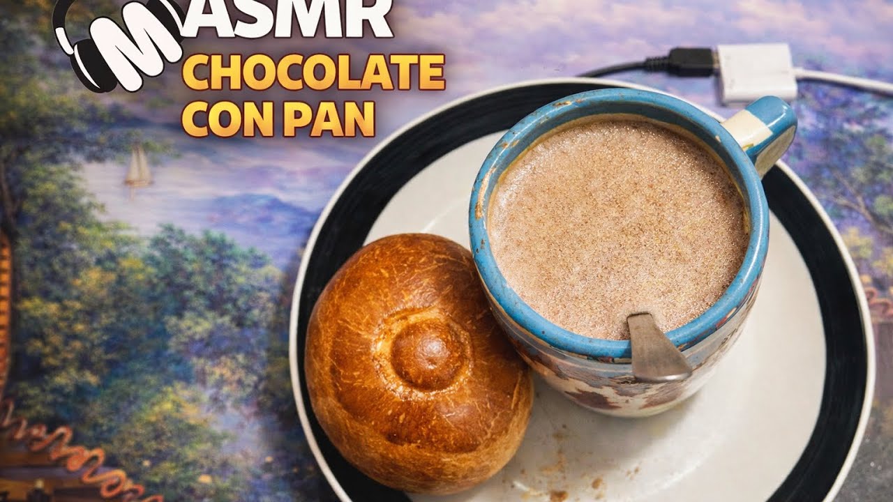 ☕️🫧🩷 ASMR ESPAÑOL | COMIENDO CHOCOLATE CON PAN QUE CREÍ QUE ERA UN PUERQUITO 😂🥱💫🌙