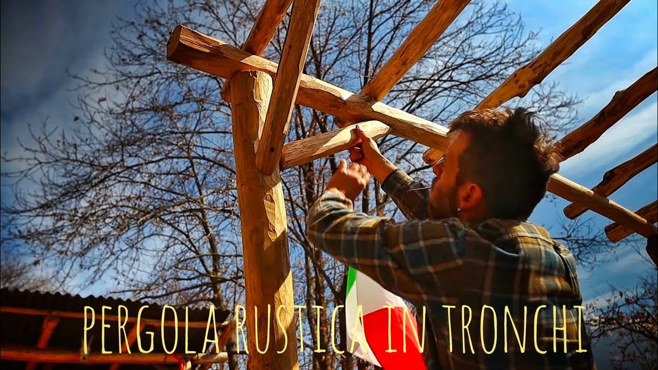 Costruisco una pergola rustica in castagno per la baita+risotto veloce pere e toma. ASMR