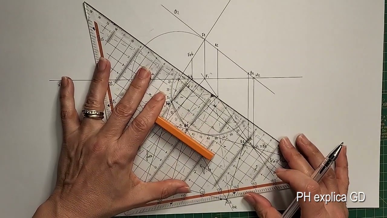 rebatimento do plano oblíquo - construção de um quadrado