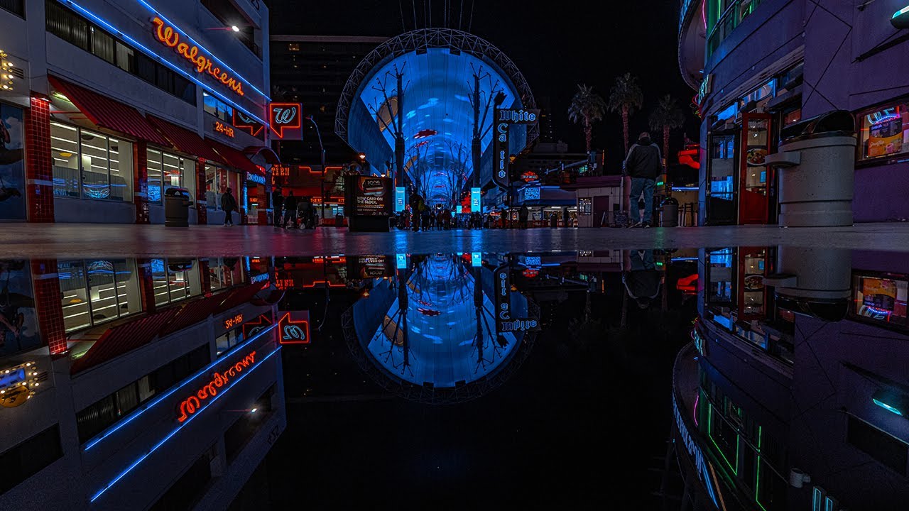 Fremont Street Experience - Testing DJI Osmo Pocket 2 - Low Light Night Test - 4K