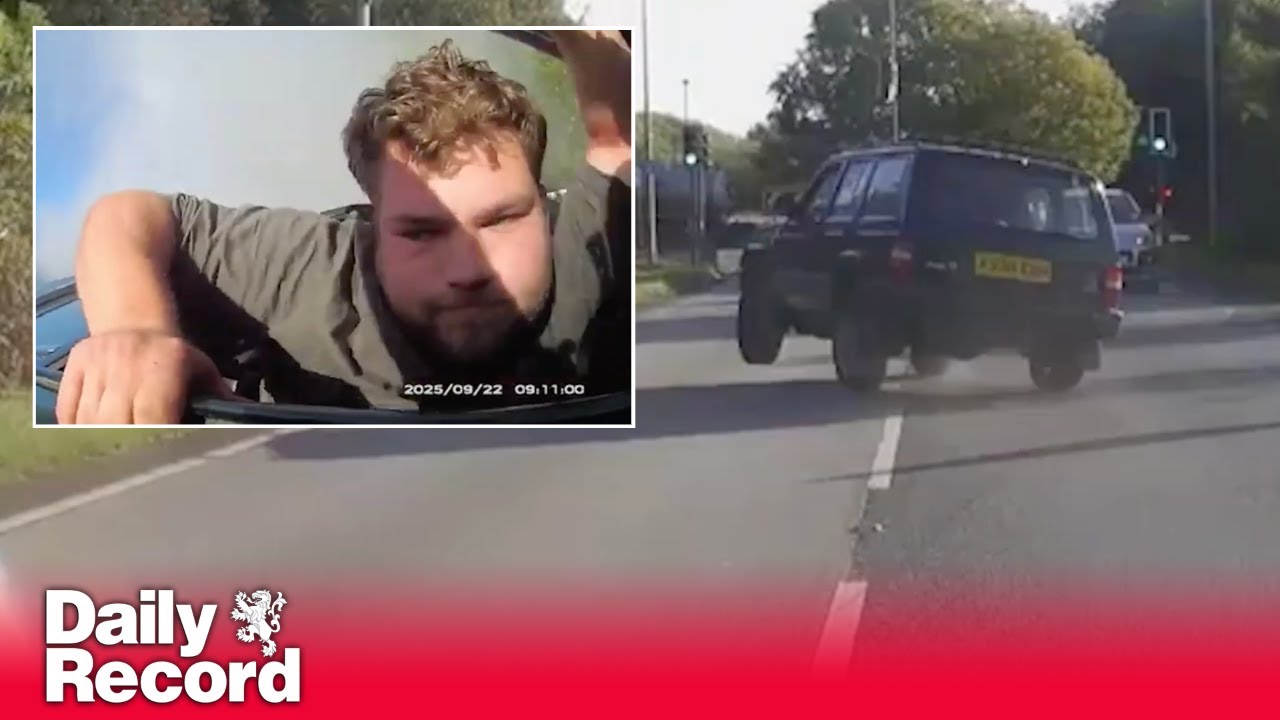 Police release footage of paedophile being arrested after car chase