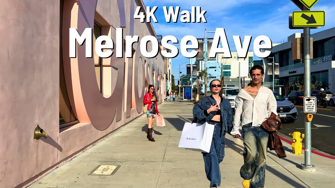 LOS ANGELES Melrose Avenue walk 🇺🇸 West Hollywood CA 4K 2024