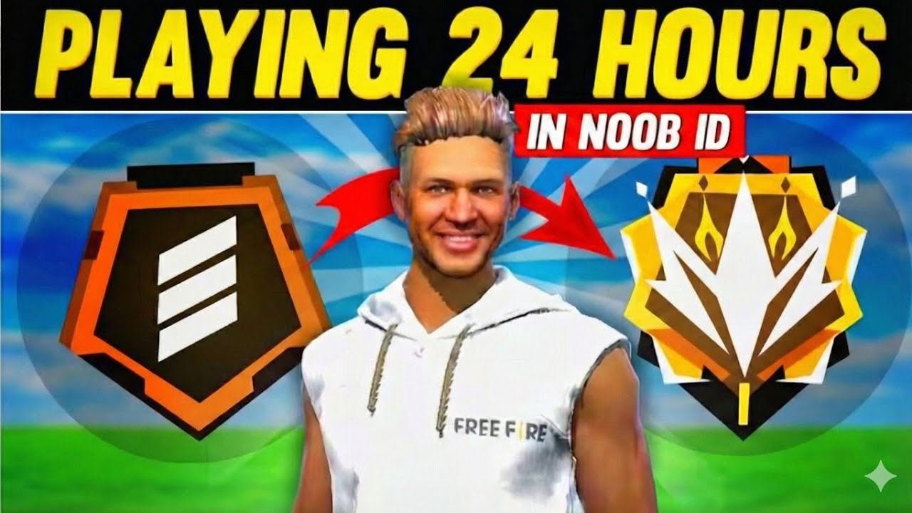 Playing 24 Hours on Noob ID 😱🔥 | From Noob to Pro24 Hours Challenge in Noob ID 😈 