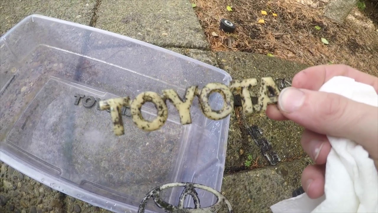 Removing Chrome From Emblems- Painting Them Gold