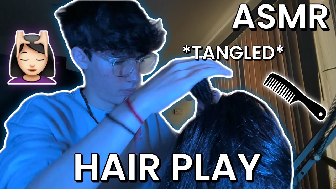 *ASMR* UNTANGLING HAIR / SCALP MASSAGE (ROUGH) 💆🏻&zwj;♀️😭