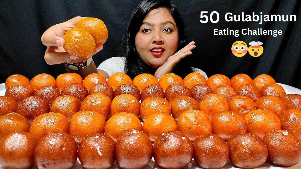 50 Gulabjamun Eating Challenge | Indian Sweet Gulabjamun Mukbang ASMR