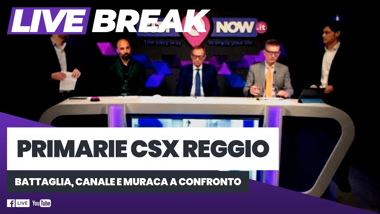 LIVE BREAK: il confronto per le primarie con Battaglia, Canale e Muraca