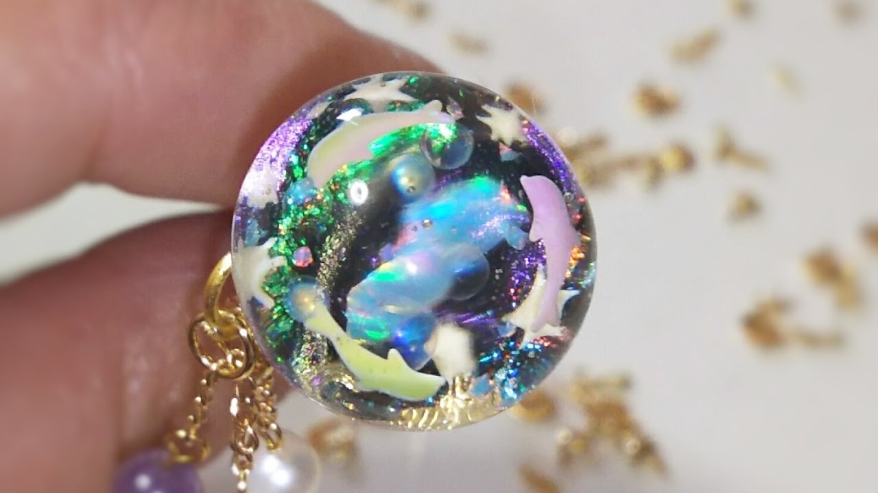 UVレジンマーメイドの簪　メイキング動画ヽ(*｀ﾟ∀ﾟ´)ﾉ　resin
