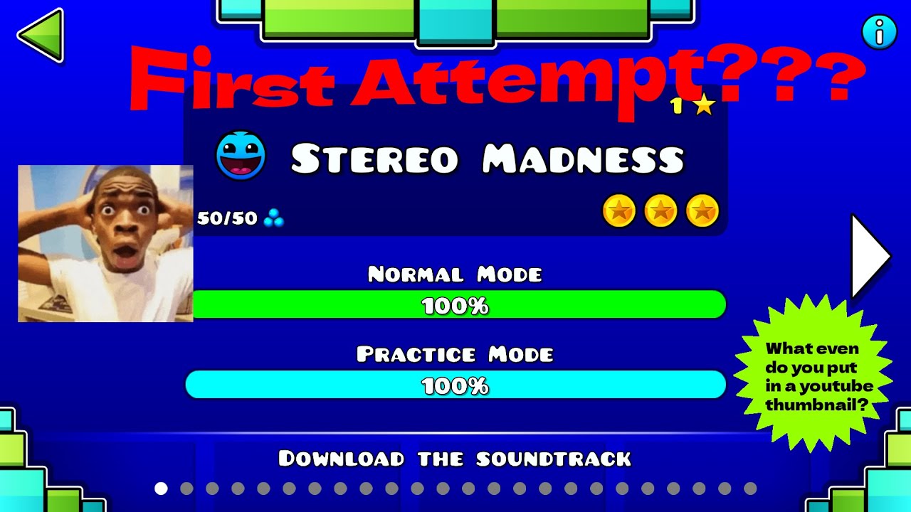 Beating Stereo Madness! (Practice Mode)