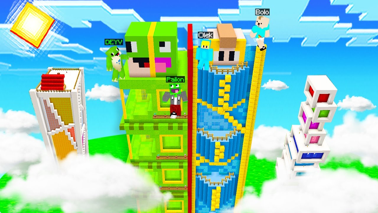 POŁOWA WIEŻOWCA DEYV i PALION vs BOLO i OLEK w Minecraft!