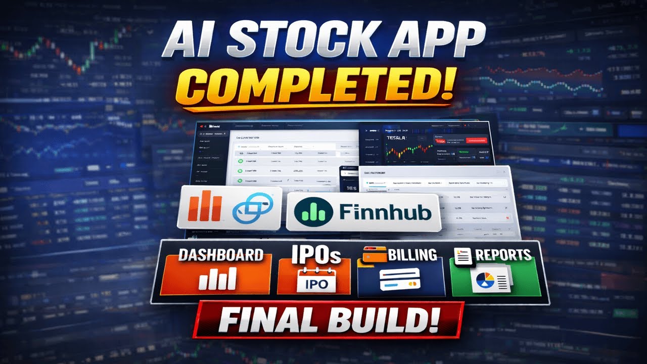 Completing an AI Stock Research App (Dashboard, IPOs, Billing & Reports)