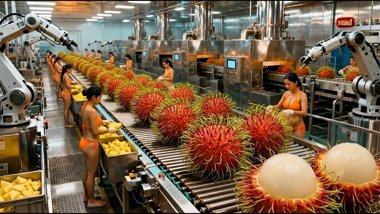 Inside a High-Tech Rambutan Processing Plant: Farm to Delicious Food (End-to-End Process)