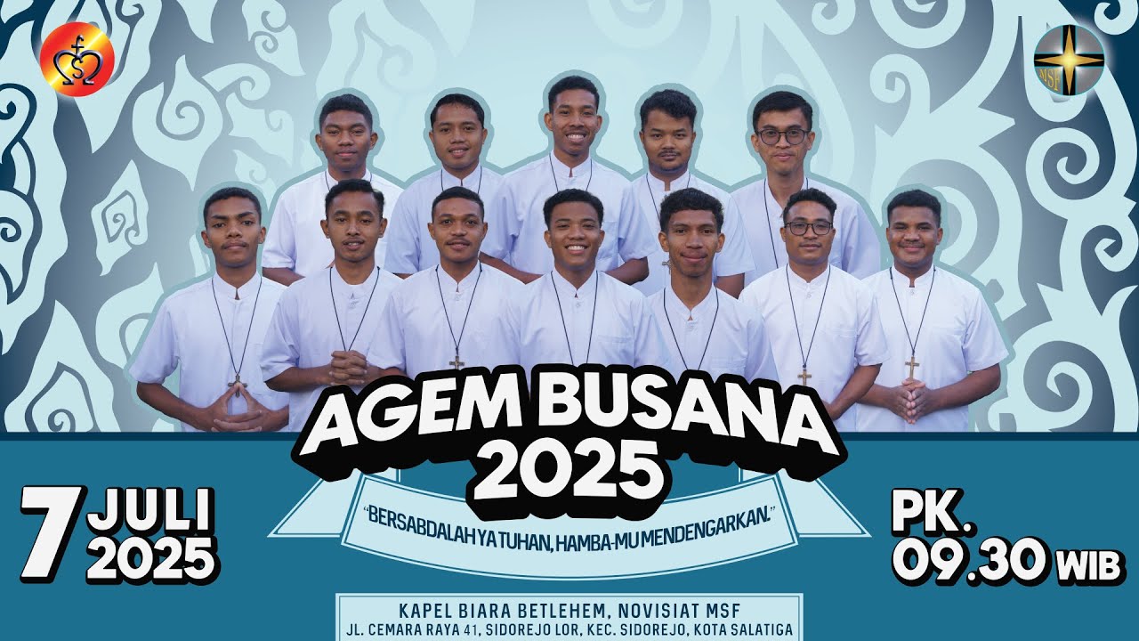 Perayaan Ekaristi Agem Busana - Senin 7 Juli 2025