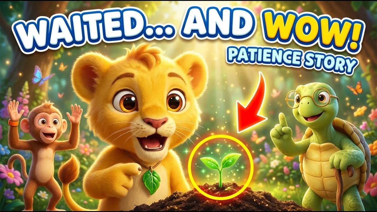 The Little Lion Who Learned Patience 🦁⏳ | Best Kids Moral Story | Patience Brings Rewards!