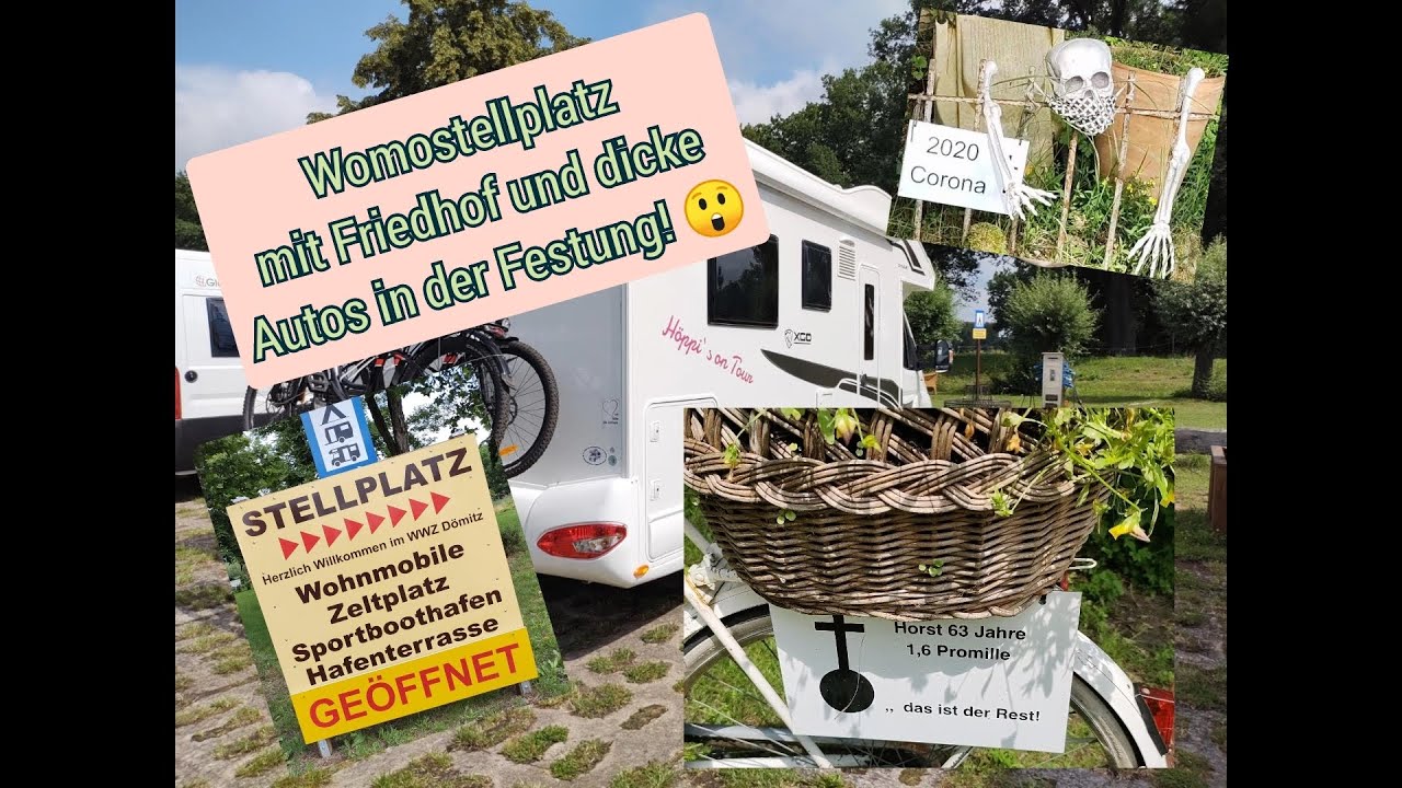 Wochenendtrip an die Elbe: Erkundungen mit Wohnmobil in Dömitz. Friedhof, Festung, Eisenbahnbrücke