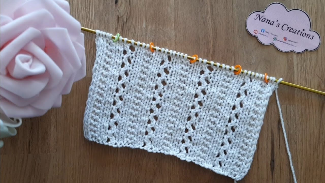 Motivo fantasia ai ferri n°664/ Fancy knit stitch / Punto fantasia a dos agujas