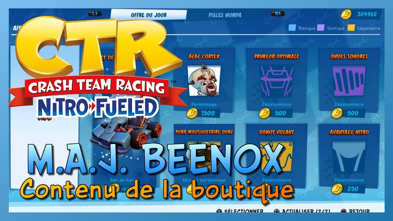 CTR - Mise à Jour Beenox (1.20) : La Boutique !