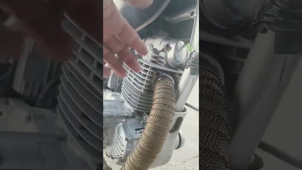 rollo de vidrio para protecci&oacute;n t&eacute;rmica del tubo de escape .#moto #yamaha