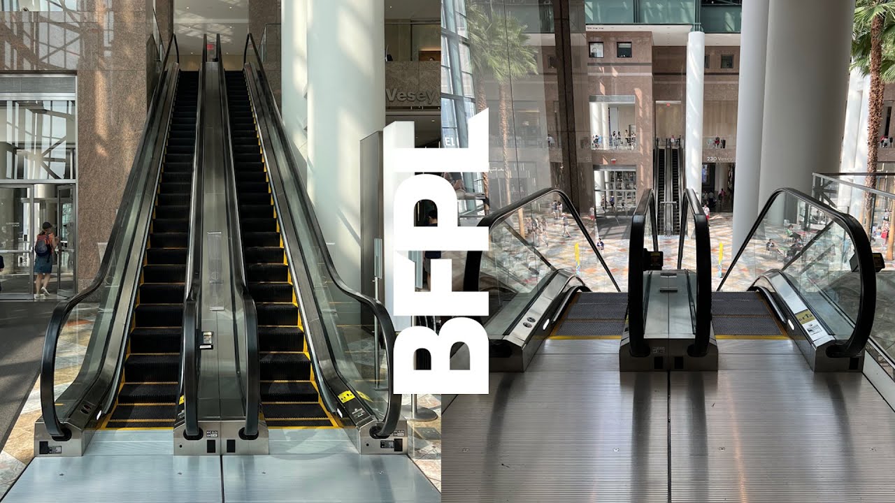 Nice KONE Single-File Escalators - Brookfield Place - New York, NY