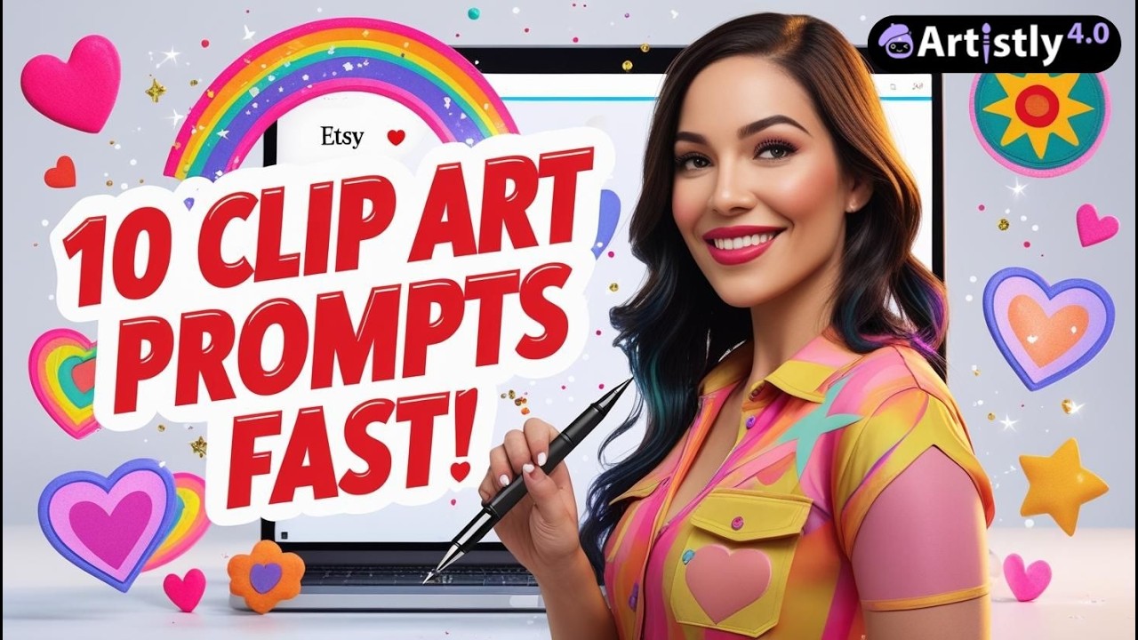 How To Create 10 Clip Art Prompts in Minutes with AI 🎨 | Perfect for Etsy Bundles, Nursery Themes