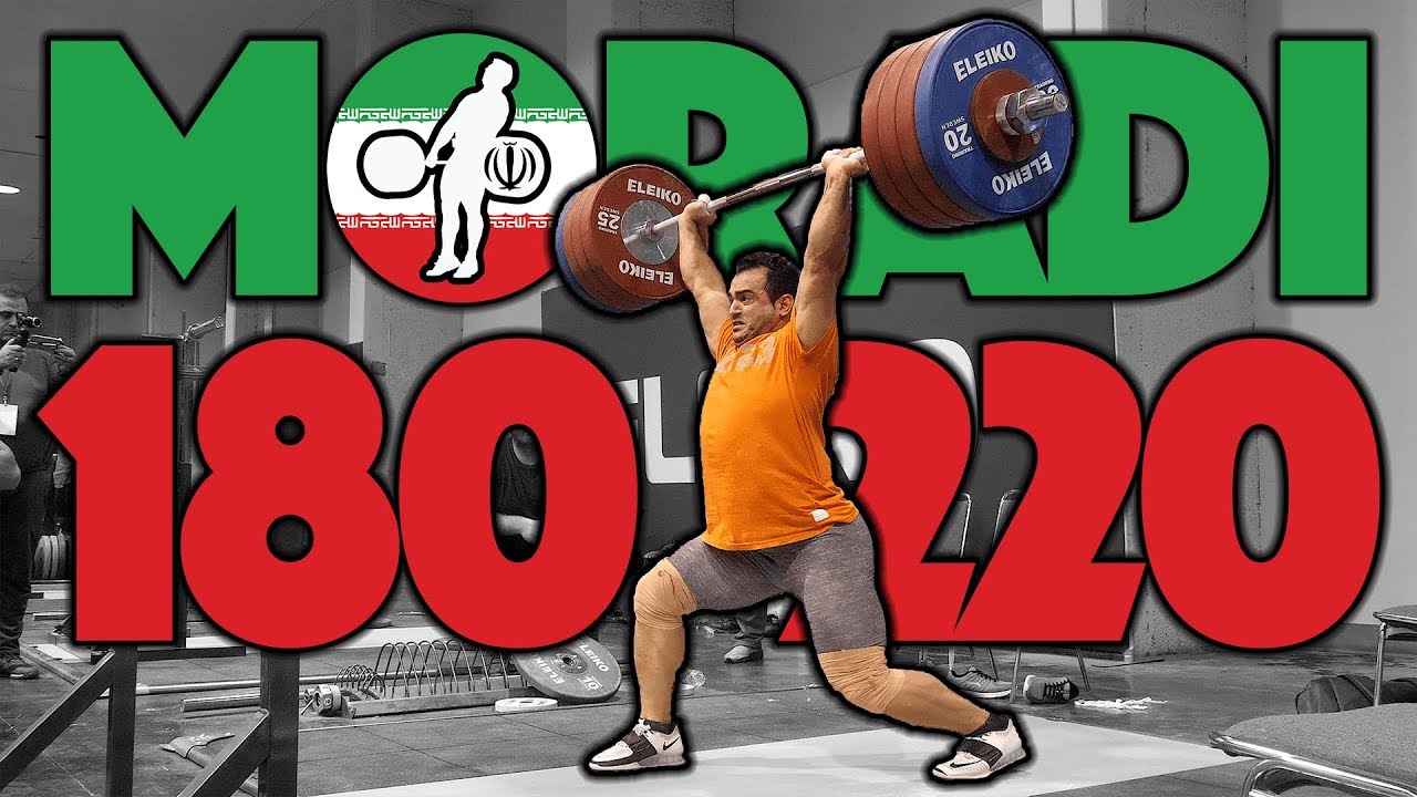 Sohrab Moradi Heavy Training (180 Snatch, 220 C&J, 255 Back Squat) - 2017 WWC [4k 60]