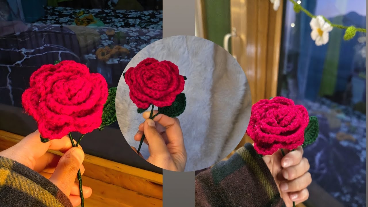 Crochet rose 🌸💖 