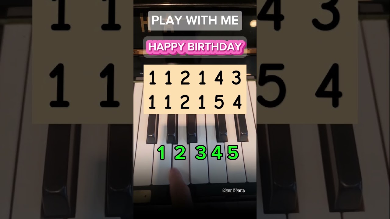 Ch&uacute;c Mừng Sinh Nhật Piano | Happy Birthday To You | Đ&aacute;nh Đ&agrave;n Piano Theo Số #happybirthday #piano