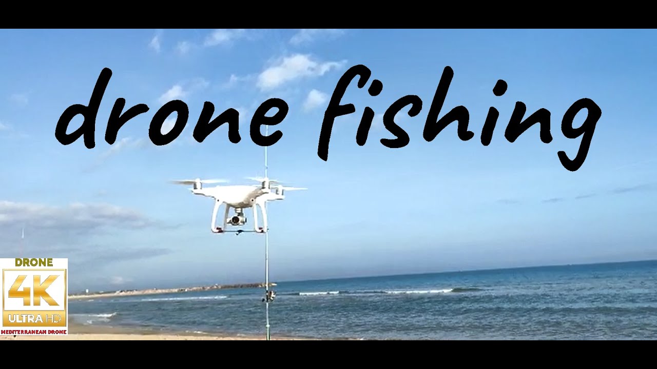 Phantom 4 pesca con percha.drone fishing
