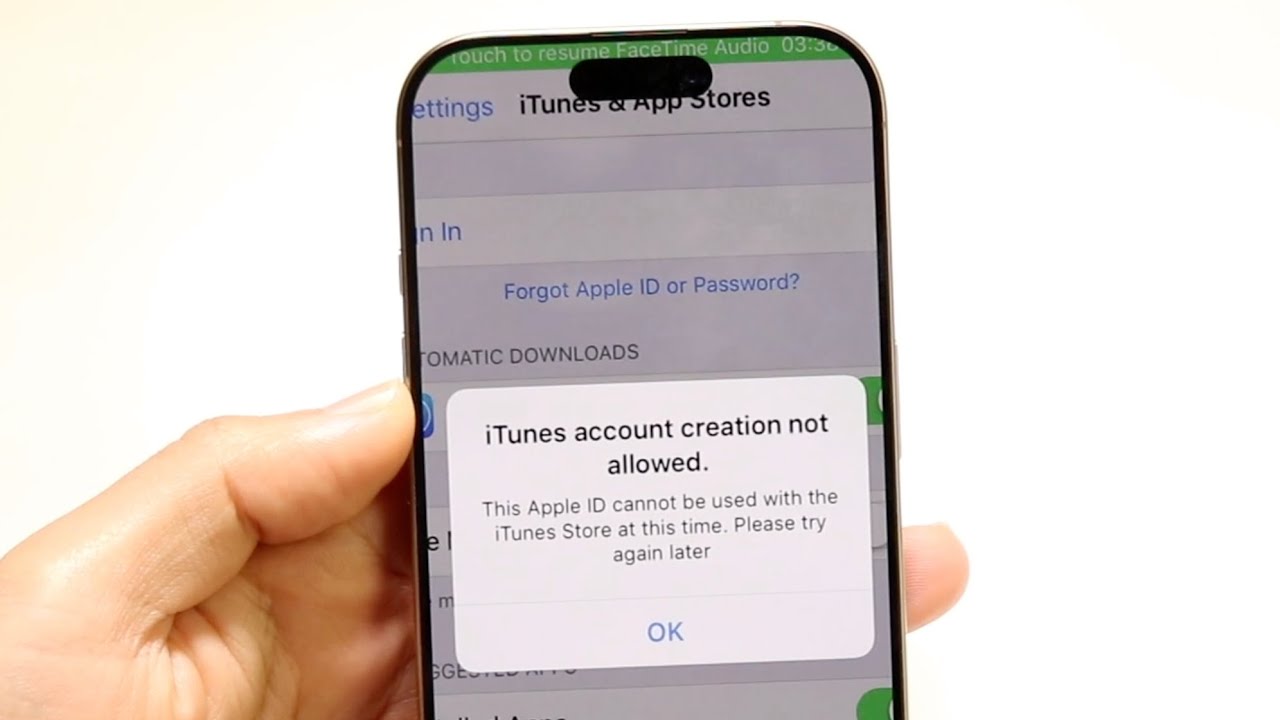 How To FIX Itunes Account Creation Not Allowed! (2024)