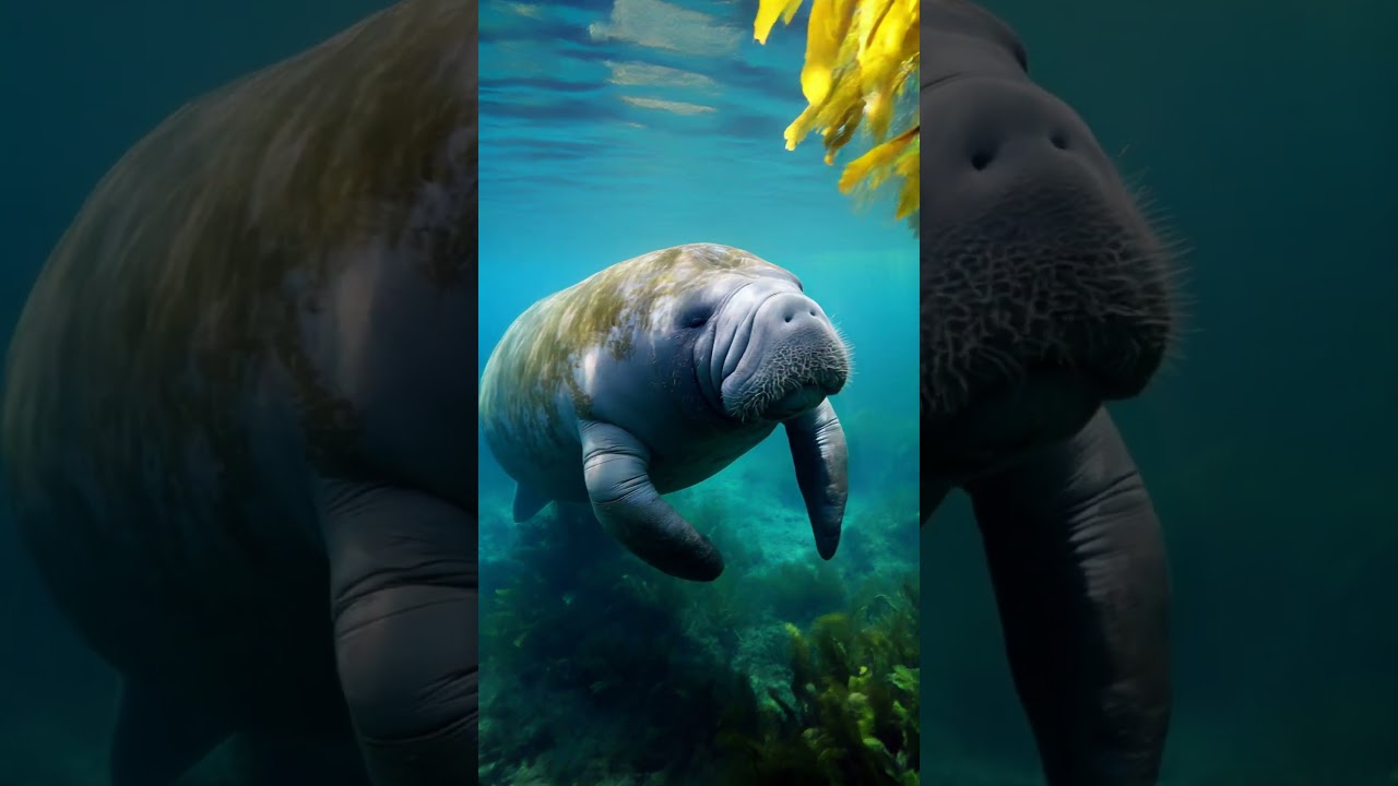 Watch This Manatee Dance In Crystal Clear Waters!