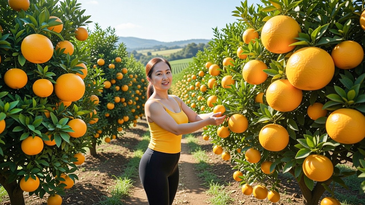 Harvesting and Selling: A Busy Day at the Orange Farm | Emma Daily Life