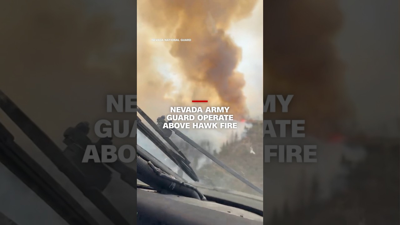 Nevada Army Guard operate above Hawk Fire