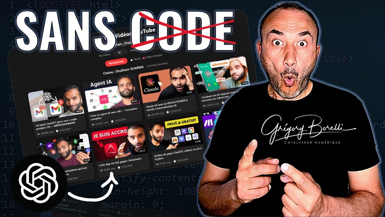 ChatGPT m’a créé un Site YouTube Pro… en 1seul prompt. Voilà comment.