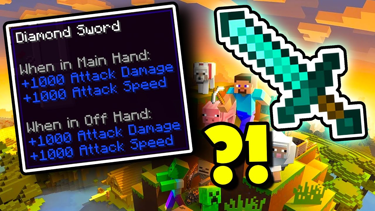 +1000 ATTACK DAMAGE AND SPEED Sword?! Add Attribute Modifiers to Items in Minecraft 1.20.6 Java?!